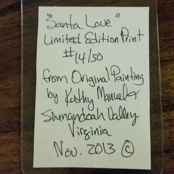 "Santa Love" ACEO/ATC #14/50 Mini Print - Picture 4 of 6